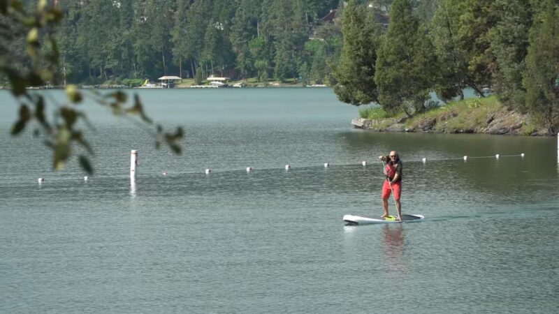 Paddleboarding at the Flathead Lake