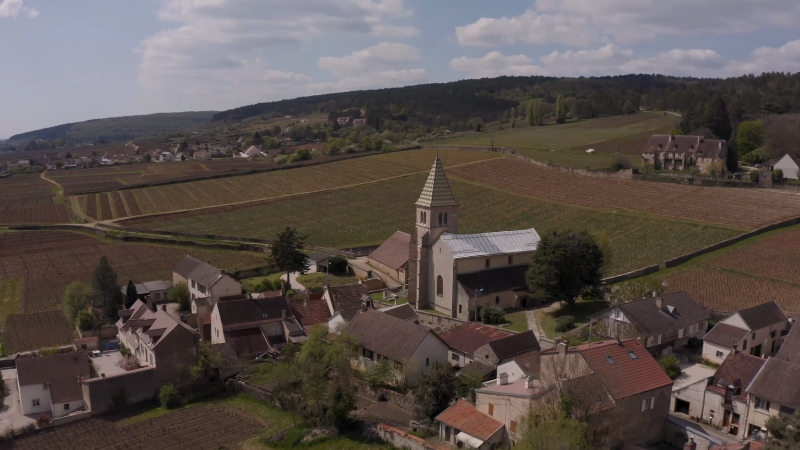 Aerial View of The Peaceful Burgundy Countryside, Perfect for Romantic Private Tours